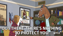 Out There Theres Nothing To Protect You Bojack GIF - Out There Theres Nothing To Protect You Bojack Will Arnett GIFs