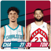 Charlotte Hornets (21) Vs. Toronto Raptors (35) First-second Period Break GIF - Nba Basketball Nba 2021 GIFs