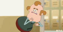 a cartoon character with a netflix logo on the bottom right