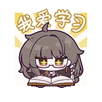 a cartoon girl is reading a book with glasses on .