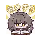 a cartoon girl is reading a book with glasses on .