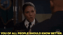 Station 19 Natasha Ross GIF - Station 19 Natasha Ross You Of All People Should Know Better GIFs