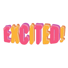 excited animated animated text cute excite