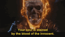 Ghost Rider Your Soul Is Stained By The Blood Of The Innocent GIF - Ghost Rider Your Soul Is Stained By The Blood Of The Innocent Marvel GIFs