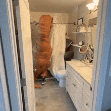 Escaping From The Bathroom Daniel Labelle GIF - Escaping From The Bathroom Daniel Labelle Escaping From The Dinosaur GIFs