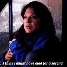 Greys Anatomy Callie Torres GIF - Greys Anatomy Callie Torres I Think I Might Have Died For A Second GIFs
