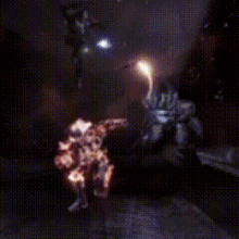 a painting of a skeleton being attacked by a monster