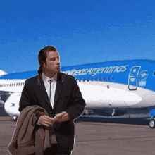 Travolta Aerolineas Argentinas Travolta Avion GIF