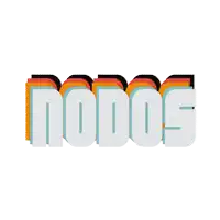 the word nodos is stacked on top of each other on a white background