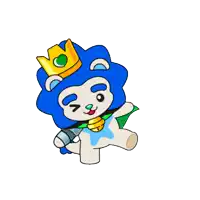 a cartoon of a lion wearing a crown
