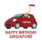 Vincar Happy Birthday Sticker - Vincar Happy Birthday Singapore Stickers