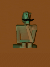 a statue of a man with a mustache and the words " when you finally realize "