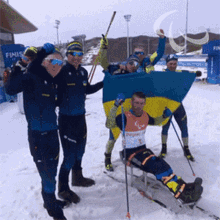 Ukraine Flag Para Cross Country Skiing GIF - Ukraine Flag Para Cross Country Skiing Ukraine GIFs