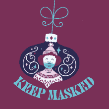 keep masked ornament woman merry christmas