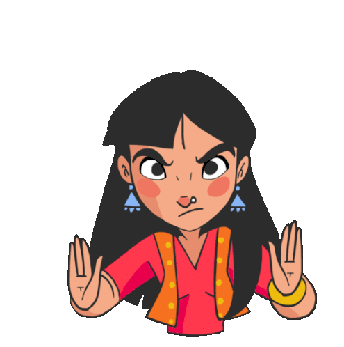 Disgusted Girl Yells Cheee In Hindi Sticker - Dilliwali Cheee Google Stickers