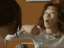 Just Eat Just Keep Eating GIF - Just Eat Just Keep Eating Mad GIFs