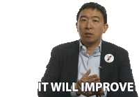 It Will Improve Andrew Yang Sticker - It Will Improve Andrew Yang Big Think Stickers
