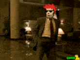 a pixel art of a man in a suit and tie with creepz written on the bottom right