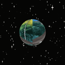 a burger king logo is on a planet in space