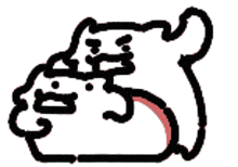 a black and white drawing of a cat with a red collar .