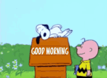 Good Morning Snoopy GIF - Good Morning Snoopy Yawn GIFs