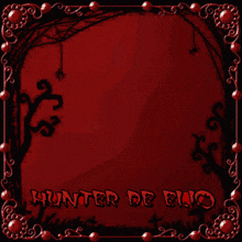 a cartoon character with the name hunter de elo written on it