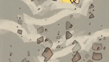 a cartoon of a man in a red shirt holding a beer mug in a storm .