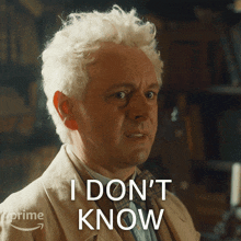 I Don'T Know Aziraphale GIF - I Don'T Know Aziraphale Michael Sheen GIFs