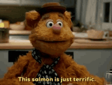 The Muppets Fozzie Bear GIF - The Muppets Fozzie Bear This Salmon Is Just Terrific GIFs