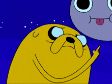 a cartoon character giving a middle finger to another cartoon character