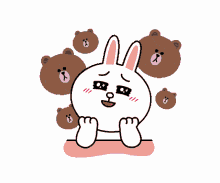 Miss You Brown And Cony GIF - Miss You Brown And Cony Thinking GIFs