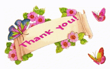 Thank You तितलियाँ GIF - Thank You तितलियाँ फूल GIFs