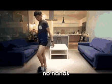 Putting On Pants With No Hands -- Technique Is A Bit Sloppy GIF