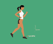 heartbeats bpm woman running