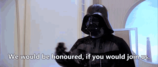 Star Wars Darth Vader GIF - Star Wars Darth Vader We Would Be Honoured If  You Would Join Us - Discover & Share GIFs