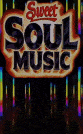 a sign for sweet soul music is lit up in the dark