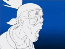 a drawing of a person wearing a headband with a circle on it