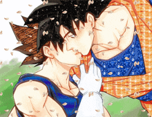 a couple of anime characters kissing each other