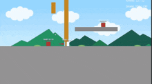a screenshot of a video game with mountains in the background and a shield of 100 %