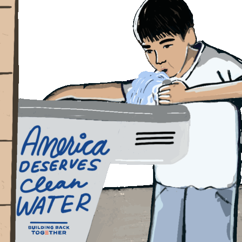 America Deserves Clean Water Joe Biden Sticker - America Deserves Clean Water Joe Biden President Joe Biden Stickers