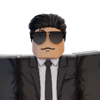 a cartoon character wearing a suit and tie with sunglasses