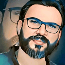 a man with a beard wearing glasses and a mustache