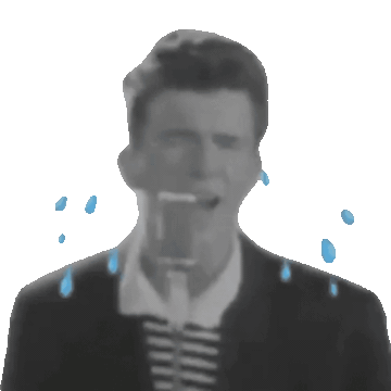 Rick Astley Crying Rickroll Crying Sticker