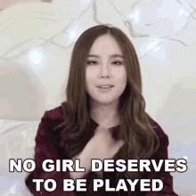No Girl Deserves To Be Played Agatha Chelsea GIF - No Girl Deserves To Be Played Agatha Chelsea Starhits GIFs