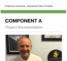 an enterprise computing assessment task 3 portfolio component a project documentation is shown
