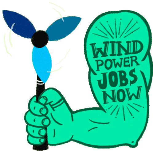 Wind Power Jobs Now Wind Turbine Sticker