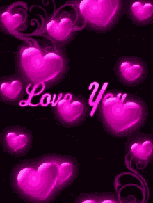 love you hearts pink