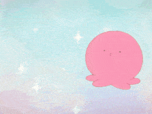 a cartoon drawing of a smiley face and an octopus with a pink tie