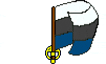 a pixel art drawing of a bed with a blue and black blanket