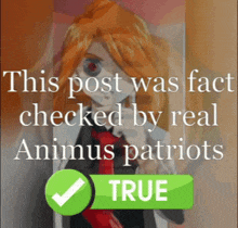 a post that was checked by real animus patriots